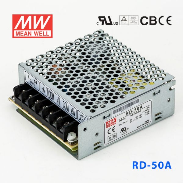 明緯開(kāi)關(guān)電源RD-50A 50W +5V 6A +