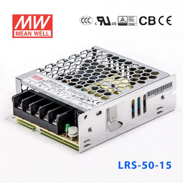 LRS-50-15/24/36/48 50W單路輸出超薄